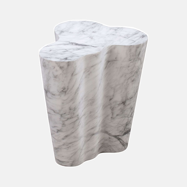 OTTO TALL SIDE TABLE - WHITE MARBLE